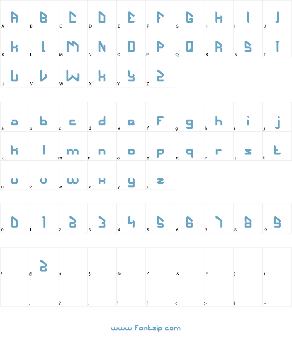 The Futurist Font Character